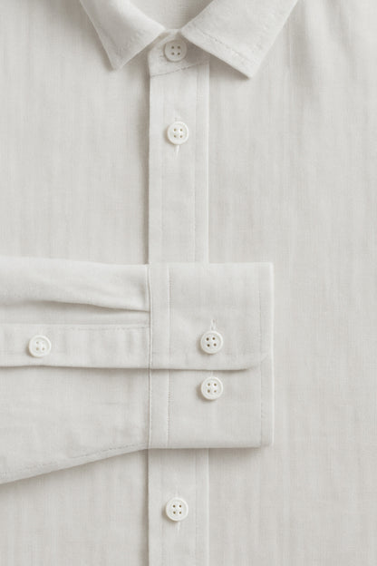 LINEN SLUB SHIRT - WHITE
