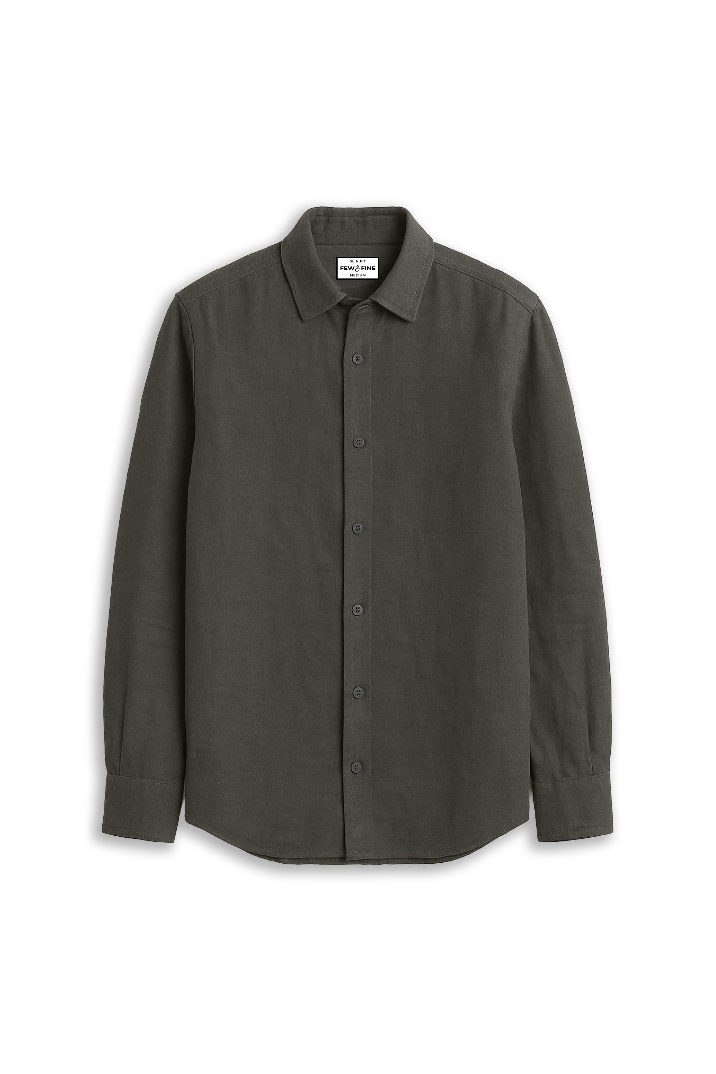 LINEN SLUB SHIRT - DARK GREY