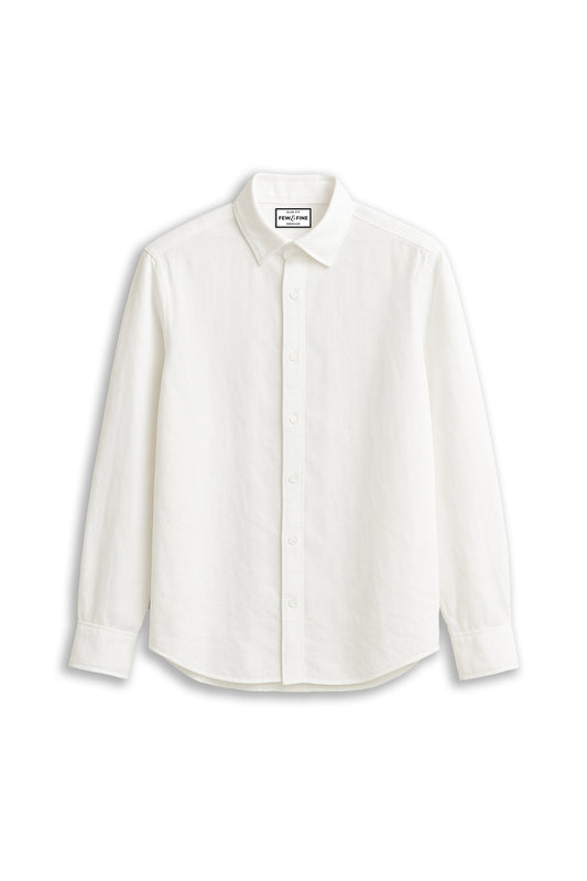 LINEN SLUB SHIRT - WHITE